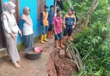 Hujan Intensitas Tinggi di Wilayah Kota Banjar Sebabkan Tebing Longsor dan Banjir