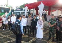 Sebanyak 419 Calon Jemaah Haji Asal Pangandaran Diberangkatkan ke Tanah Suci