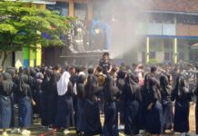 Cara Unik Siswa di Kota Banjar, Rayakan Kelulusan Dengan Guyuran Air Damkar 