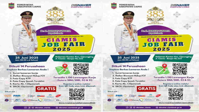 Ciamis Gelar Job Fair 2025: 1.150 Lowongan Tersedia, Buruan Daftar!
