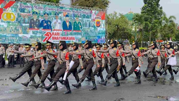 Kompak dan Menggemaskan, Polisi Cilik SDN 7 Ciamis Tampil Memukau di HUT Bhayangkara Ke-79