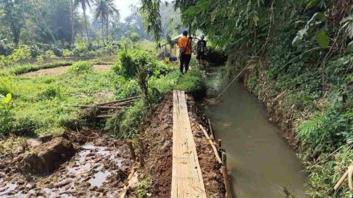 Atasi Dampak Irigasi Cikiray Jebol, BPBD Ciamis Buat SPB Pembanguan TPT