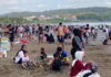 Libur Panjang, Pantai Pangandaran Kembali Ramai Diserbu Wisatawan